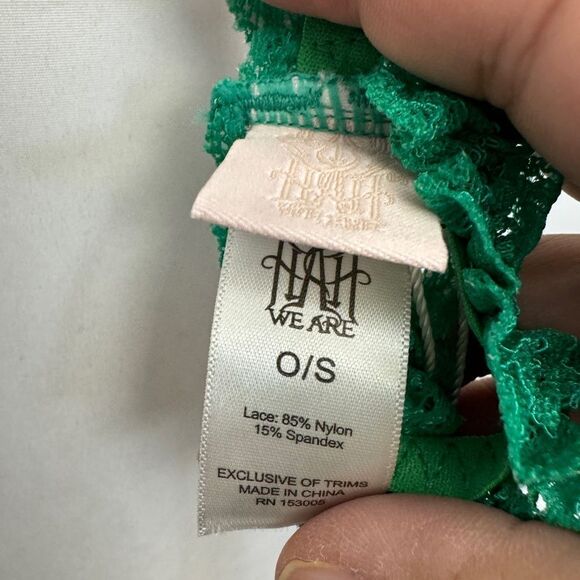 💎 Free People HAH One and Done Garter Emerald - Picture 3 of 7